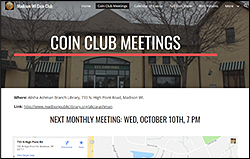 Madison WI Coin Club